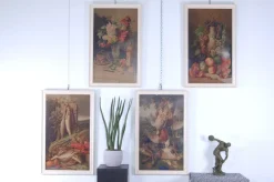Pamono Framed Chromolithographs from Giuseppe Falchetti, 1950s, Set of 4