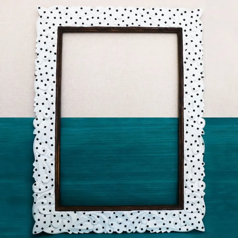 Outlet Pamono Framed Confetti Restyled Carved Wood Frame by Habitat Improver