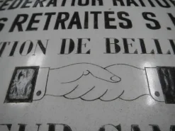 Hot Pamono France Trade Union Metal Plaque, 1920s