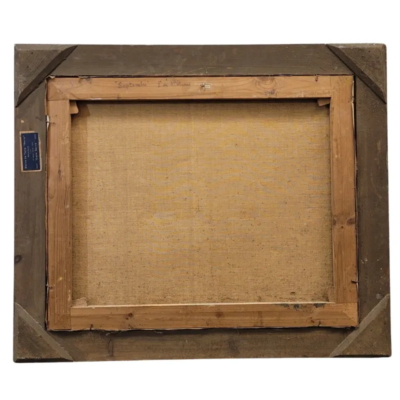 Pamono Francesc d'Assis Planas Doria, Catalan School, Setembre, 20th Century, Oil on Canvas, Framed