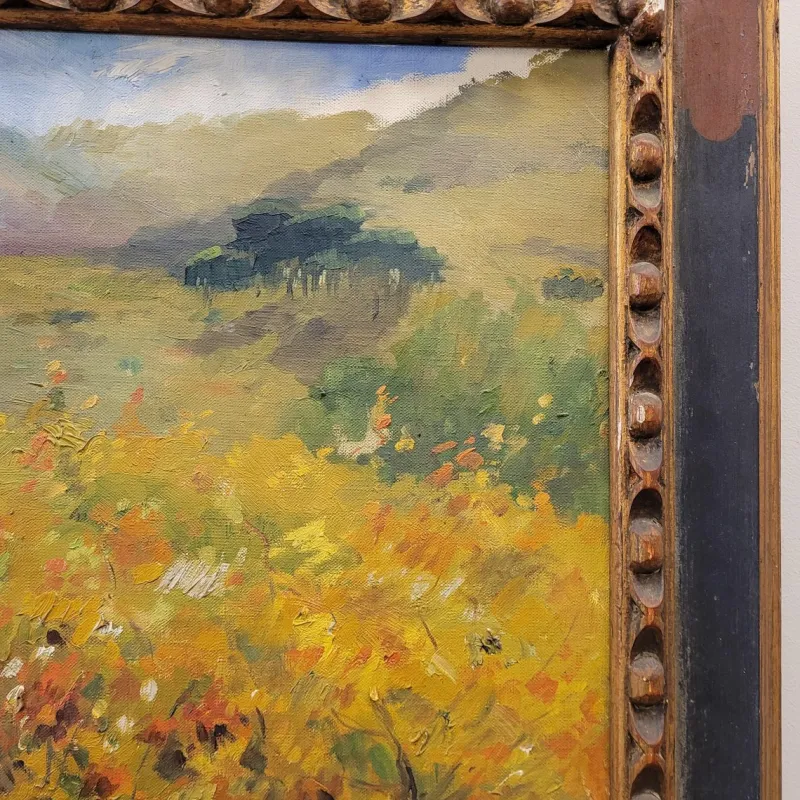 Pamono Francesc d'Assis Planas Doria, Catalan School, Setembre, 20th Century, Oil on Canvas, Framed