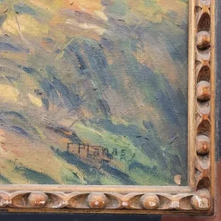 Pamono Francesc d'Assis Planas Doria, Catalan School, Setembre, 20th Century, Oil on Canvas, Framed