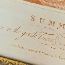 Sale Pamono Francesco Bartolozzi after Francis Wheatley, Autumn and Summer Portraits, 1780, Engravings, Framed, Set of 2