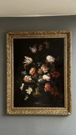 Pamono Francesco Caldei / Francecso Mantovano, Vase of Flowers, 1600s, Oil on Canvas, Framed> Old Masters