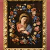 Pamono Francesco Trevisani & Niccolò Stanchi, Garland of Flowers Still Life with Virgin, 1600s, Oil on Canvas> Old Masters|Classical