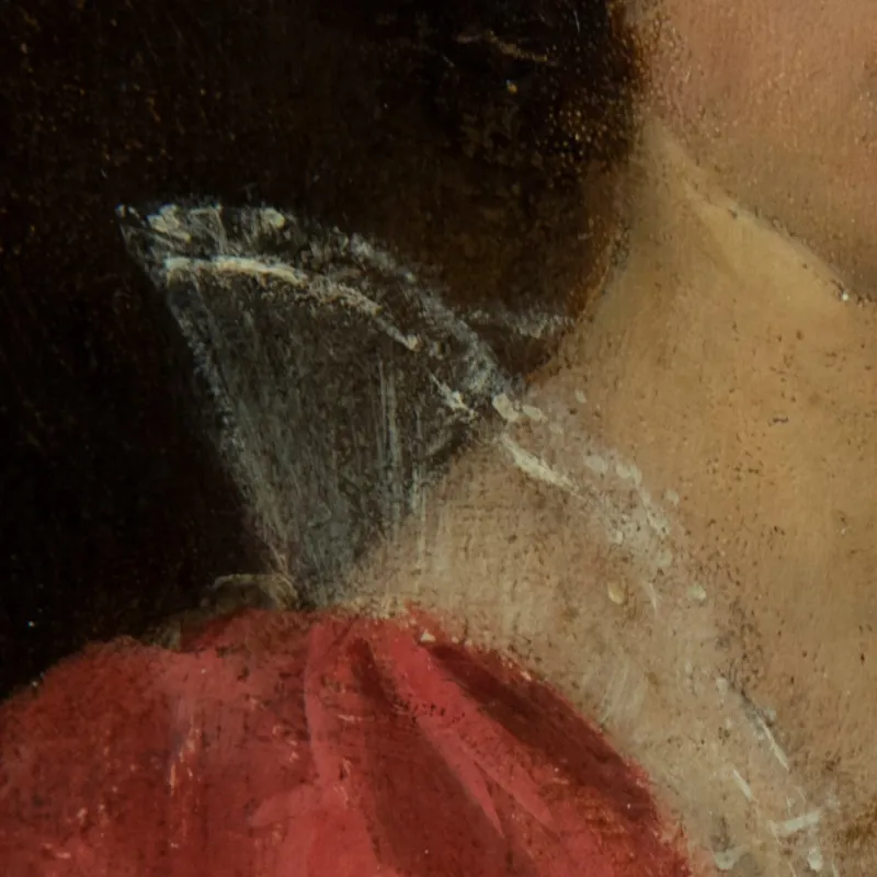 Pamono Francesco Vinea, Portrait of a Young Gentlewoman, 1888, Oil on Panel, Framed> Old Masters