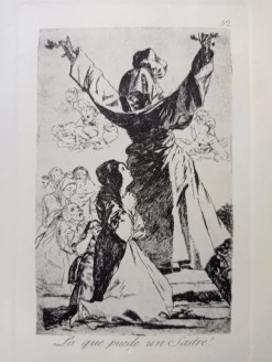 Pamono Francisco de Goya, Los Caprichos: Lo que puede un sastre, Etching> Old Masters