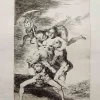Pamono Francisco Goya, Donde va Mama from Los Caprichos, Original Etching, 1799> Old Masters