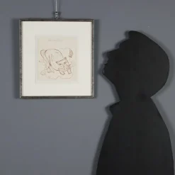 Pamono Franco Gentilini, Cat, Pencil Drawing> Work On Paper