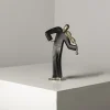 Pamono Franz Hagenauer, Violinist Sculpture, 1920s, Silvered Bronze & Wood> Art Deco