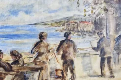 Pamono Fraugde, Figurative Scene, 1960s, Oil on Canvas, Framed