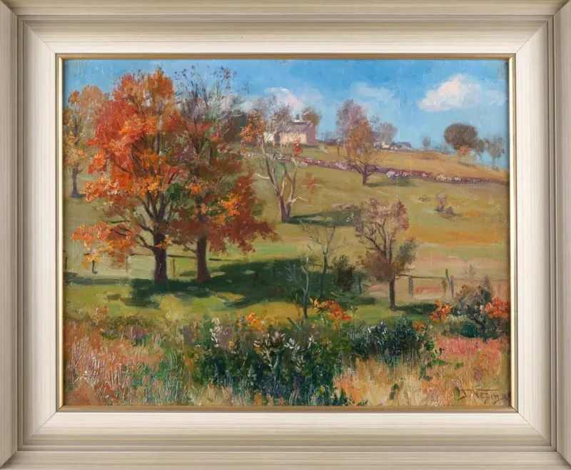 Outlet Pamono Frederick Vezin, Autumn Landscape in Sunlight, 1905, Oil
