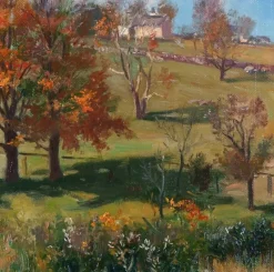 Outlet Pamono Frederick Vezin, Autumn Landscape in Sunlight, 1905, Oil