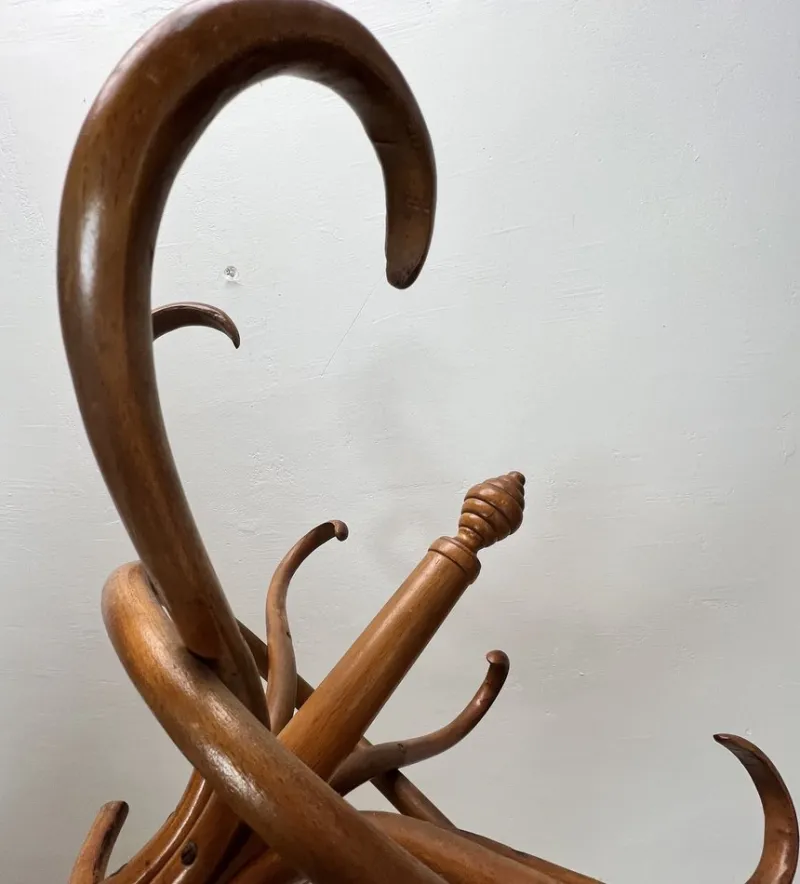 Pamono Free Standing Coat Rack in the style of Thonet, 1950s> Racks, Hooks & Valets