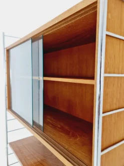 New Pamono Free Standing String Shelf-System with Cabinet in Teak from WHB Germany, 1950s