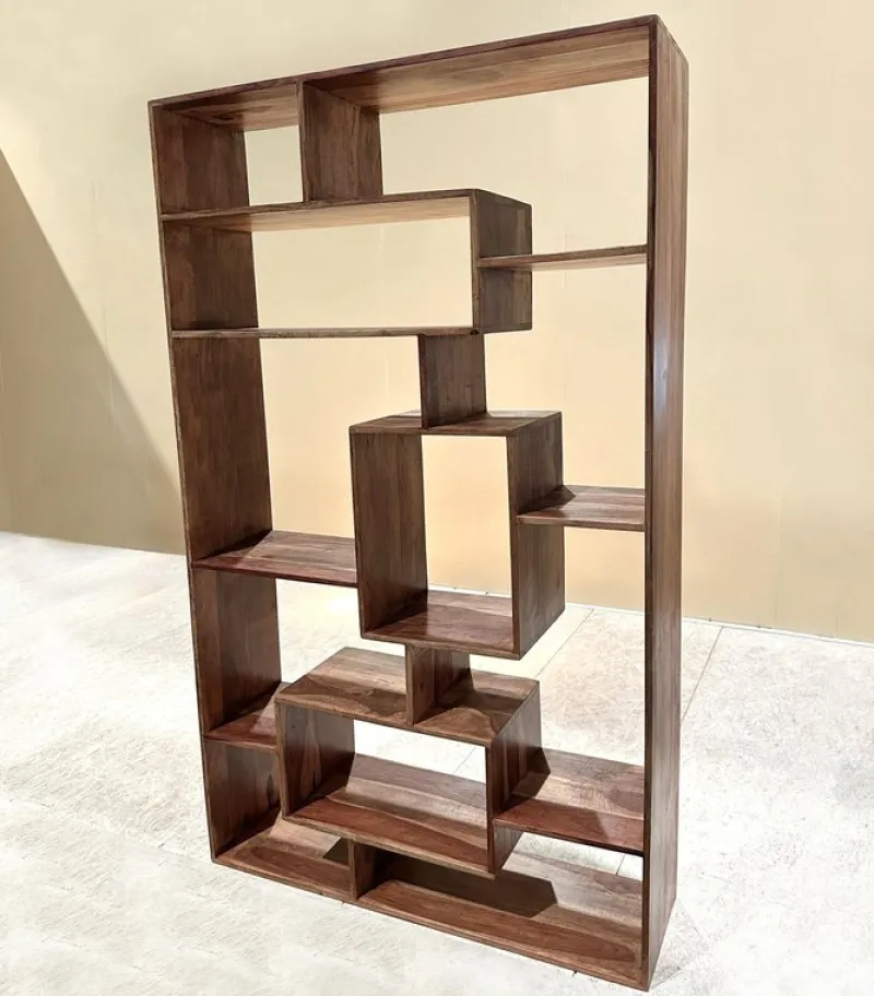 Best Pamono Freestanding Bookcase or Room Divider in Olive Wood