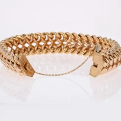 Pamono French 18 Karat Rose Gold Curb Bracelet, 1960s><noscript><img width=