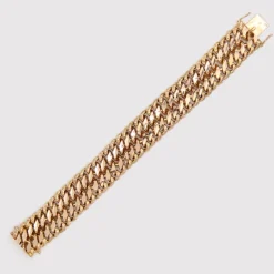 Pamono French 18 Karat Rose Gold Curb Bracelet, 1960s><noscript><img width=