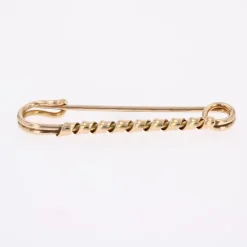 Pamono French 18 Karat Rose Gold Safety Pin Brooch, 1960s><noscript><img width=