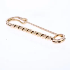 Pamono French 18 Karat Rose Gold Safety Pin Brooch, 1960s><noscript><img width=