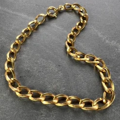 Pamono French 18 Karat Yellow Gold Twisted Curb Link Bracelet, 1950s> Bracelets