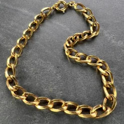 Pamono French 18 Karat Yellow Gold Twisted Curb Link Bracelet, 1950s><noscript><img width=