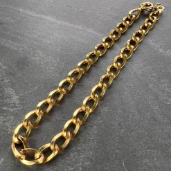 Pamono French 18 Karat Yellow Gold Twisted Curb Link Bracelet, 1950s><noscript><img width=