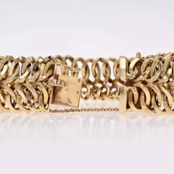 Pamono French 18 Karat Yellow Gold Flexible Bracelet, 1960s><noscript><img width=
