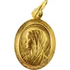 Pamono French 18 Karat Yellow Gold Virgin Mary Medal Pendant from Mazzoni, 1930s> Necklaces