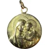 Clearance Pamono French 18 Karat Yellow Gold Madonna and Child Medal Pendant, 1890s