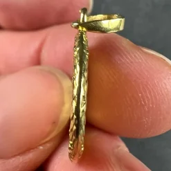 Pamono French 18 Karat Yellow Gold Plus Quhier More Than Yesterday Love Medal Pendant by Augis, 1950s><noscript><img width=