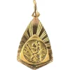 Pamono French 18 Karat Yellow Gold Saint Christopher Charm Pendant Medal, 1930s> Necklaces