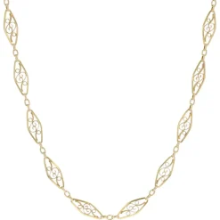 Hot Pamono French 18 Karat Yellow Gold Filigree Chain Necklace, 1960s