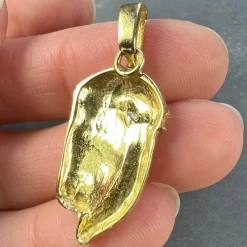 Pamono French 18 Karat Yellow Gold Jesus Christ Crown of Thorns Medal Pendant, 1970s