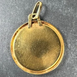 Pamono French 18 Karat Yellow Gold Scorpio Zodiac Charm Medal Pendant, 1950s><noscript><img width=