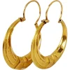Outlet Pamono French 18 Karat Yellow Gold Creole Hoop Earrings, 1930s, Set of 2