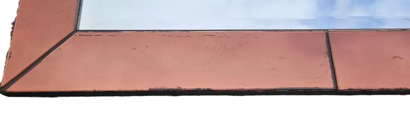Pamono French Amber-Colored Mirror in the style of Jacques Adnet, 1950> Mirrors