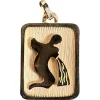 Discount Pamono French Aquarius Starsign Zodiac 18k Yellow Gold Charm Medal Pendant, 1980s