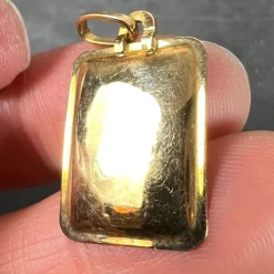 Discount Pamono French Aquarius Starsign Zodiac 18k Yellow Gold Charm Medal Pendant, 1970s