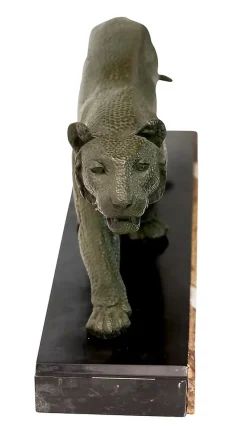 Hot Pamono French Art Deco Bronze Panther Sculpture by Rulas, 1930s