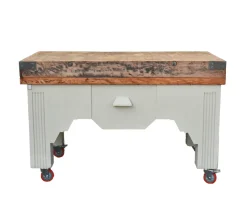 Pamono French Art Deco Butchers Block, 1920s> Worktables & Workbenches