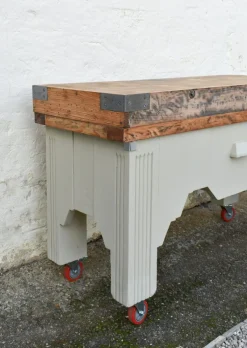 Pamono French Art Deco Butchers Block, 1920s><noscript><img width=