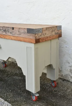 Pamono French Art Deco Butchers Block, 1920s><noscript><img width=