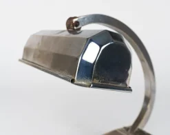 Hot Pamono French Art Deco Chromed Articulated Bankers Desk Lamp, 1930s