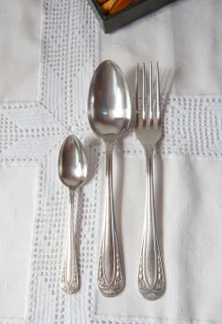 Best Pamono French Art Deco Cutlery Service for 12 with T C Initials from Apollo, 1930s, Set of 36