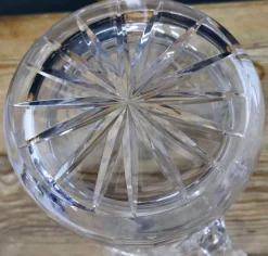 Clearance Pamono French Art Deco Hand Blown Cut Crystal Ice Bucket / Wine Cooler, 1920s