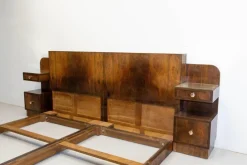 Pamono French Art Deco King Size Bed in Walnut, 1930><noscript><img width=