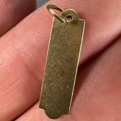 Pamono French Art Deco Love Thermometer 18k Yellow Gold Enamel Charm Pendant, 1890s><noscript><img width=
