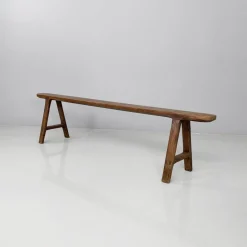 Sale Pamono French Art Deco Narrow Wood Bench, 1930s