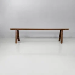 Sale Pamono French Art Deco Narrow Wood Bench, 1930s